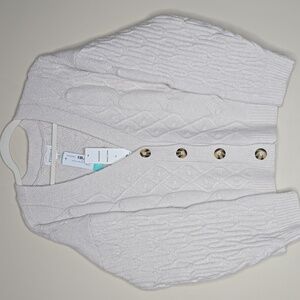 3182 NWT Pinque Marci V Neck Cable Cardigan Sz XL Color Magic Stone